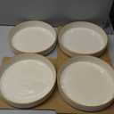 Famiware Star 8.25" Pasta Bowls, Large Dinner Bowls Set of 4, Salad Bowl Plates, Shallow Bowls for Eating, White