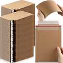 Fainne 350 Pieces 6x8 Rigid Photo Mailers, 350gsm Keep Flat Cardboard Shipping Envelopes with Self Adhesive for Photos, Documents, Prints, CDs, Small Business Mailing