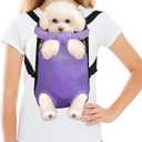 FEimaX Dog Carrier Backpack Pet Legs Out Front Cat Travel Bag, Adjustable Puppy Backpacks Carriers Hands-Free for Small Dogs Cats Hiking Traveling Camping Daily Walking, Small, Purple