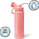 ThermoFlask Insulated Water Bottle with Spout Lid (24 oz, Sunkissed Coral) - Leakproof, Stainless Steel Water Bottle for Cold & Hot Drinks, Travel & Daily Hydration