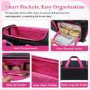 Dance Bag with Garment Rack and Curtain, 23'' Dance Competition Bag with Garment Rack & Wheels, Rolling Dance Bag for Girls, Suitcase for Dancer Cheerleader Little Princess(Black)