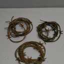 Taiyin 3 Pcs 32.8 Foot Fake Barbed Wire Rusted Western Props Decor Plastic Faux Wire Wreath Ornaments for Cowboy Cowgirl Party