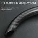 JSWAN Real Carbon Fiber Steering Wheel Cover for Tesla Model 3 2017 to 2023 Model Y 2020 to 2024 Steering Wheel Trim Cover Steering Wheel Wrap Protector Interior Accessories (Matte Black Upper Part)