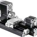 All-Metal Mini Lathe Machine, 36W 20,000RPM Precision Lathe with 0.02mm Molded Scale for Wood & Soft Metals (Copper, Aluminum) in DIY, Model Making, Crafts & Education