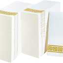 LITOPAK 200 Pack Paper Hand Towels for Bathroom, Guest Towels Disposable, and Paper Napkins Disposable for the Bathroom, Kitchen, Wedding, Party, and Dinner(Gold)