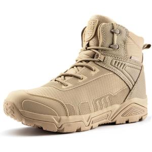 FREE SOLDIER Men's Waterproof Tactical Work Boots Lightweight Comfortable Combat Hiking Boots (11)