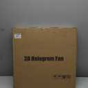 3DHologramFan with Cover, 3DHologramfan Projector HD LED Advertising Display with Remote and Bluetooth and WiFi,1500 Video Library and for Business,Bar,Halloween (54CM 3DHologramFan with Cover)