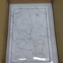 100% Natural Marble Serving Tray Luxury Marble Storage Tray for Home Decor Stone Tray for Bathroom/Kitchen/Vanity/Dresser,Plate Holder for Tissues, Candles, Towel