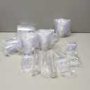 150 Pack Clear Plastic Dessert Cups with Tasting Spoons, Appetizer Cups Yogurt Parfait Bowls with Spoons for Party Supplies Catering Chocolate Desserts Buffet Food Display (7 oz)