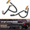 Taillight Conversion Harness 2PCs Fit for Sierra LTZ Denali for Silverado 2016-2018 Fit for RAM 2500 3500 2019 Halogen to LED Adaptor Wiring Left & Right