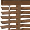 2" Cordless Solid Wood Blinds for Indoor Window,22.5" W x 64" H Walnut