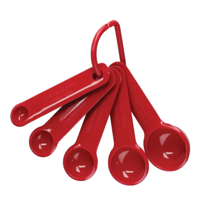 6pcs. Orbit Measuring Spoons, Red