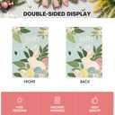 3 x AVOIN colorlife Happy Easter Garden Flag 12x18 Inch Double Sided Outside, Bunny Rabbit and Eggs Floral Yard Outdoor Flag Blue