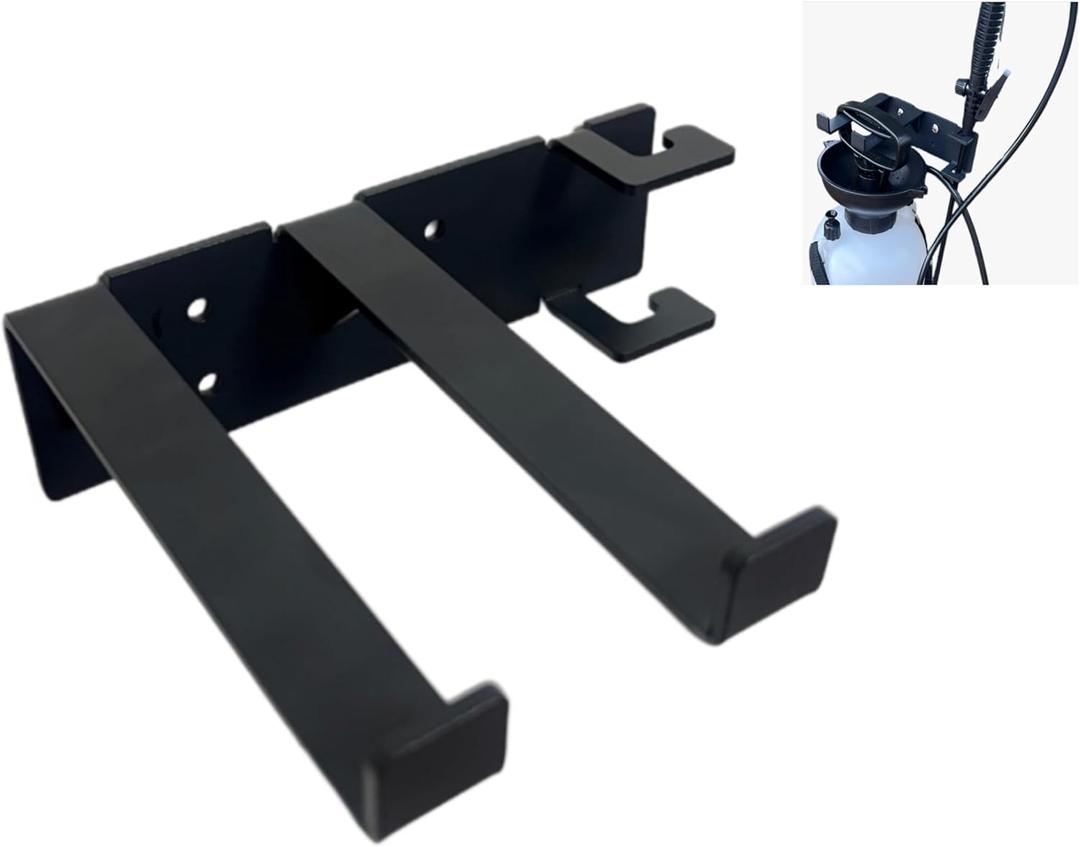 Garden Pump Sprayer Holder,Fits Up to 2.5 Gallon BottlesLawn & Outdoor Organizer (1 PCS Black)