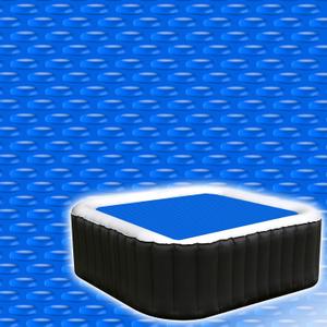 Solar Bubble Hot Tub Spa Cover for 5.4 x 5.4 FT Square Inflatable Swimming Pool Blanket Thermal Floating Insulation 16 Mil Bubble Solar Covers for Indoor Outdoor Spa Hot Tub Wrap Covers