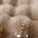Ultra Soft Cozy Faux Fur Throw Blanket, Fuzzy Plush Thick Bubble Blanket, Oversize Luxury Fluffy Blanket for Couch, Bed, and Living Room, 60x80 Inches, Light Brown