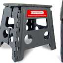 Versatile Folding Step Stool - 13 in Foldable Step Stool for Kids, Home, Camping, and Office - Lightweight, Sturdy, and Portable Foldable Stool, for Outdoors and Indoor Fun (Grey, Small 13) (Gray)