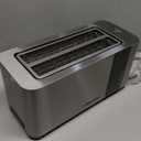 Mueller UltraToast Full Stainless Steel Toaster 4 Slice, Long Extra-Wide Slots for Bagels and Waffles, 6 Browning Levels, LED Display, Cancel/Defrost/Reheat Functions & Removable Tray, Kitchen Gadgets