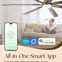 84 Inch Smart Ceiling Fan with Alexa APP,Oil Rubbed Bronze Large Ceiling Fan with Light,6 Speed,3CCT,Dual Finish 7 Blades,Quiet DC Motor Outdoor Fan for Patio,Big Living Room