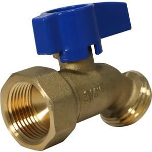 2 Pack XFITTING 3/4 in FPT x 3/4 in GHT 1/4 Turn Brass Hose Bibb