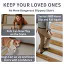 YDKGL 15PCS Stair Treads Non-Slip Washable Peel and Stick Stair Treads for Wooden Steps Indoor Reusable Stair Carpet Treads Adhesive Stair-Runner Rugs for Kids and Dogs Elder8"x30"Gray)