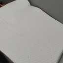 Wedge Pillow for Sleeping & Resting, 24"x24"x10" Memory Foam Cushion with Grey and White Patterned Polyester Cover, Ideal for Bedroom & Living Room  Comfortable Support for Adults