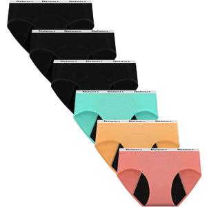 Nalwort Teen Girls Period Underwear Menstrual Period Panties Leak-Proof Cotton Protective Briefs Pack of 6 (10-12 Years) Nalwort Teen Girls Period Underwear Menstrual Period Panties Leak-Proof Cotton Protective Briefs Pack of 6 (10-12 Years)