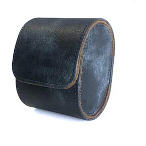 Longjet Watch Roll Travel Case for Men Portable Watches Organizer Box with Removable Velvet Pillow Holder (1 Slot Blue Grey)