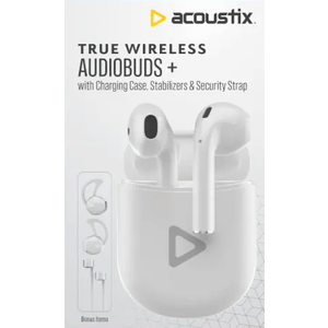 Acoustix True Wireless Audiobuds w/Charging Case - White
