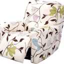 FUANGUI Recliner Chair Cover 4-Pieces Lazyboy Cover for Recliner Chair with Storage Pockets Furniture Protector for Living Room, Jacquard Sofa Slipcover for Kids, Pets, Dog and Cat, 14