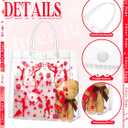 Sweetude 24 Pcs Cheer Clear Treat Bags with Handles for Cheer Team Cheerleader Gift Bag Bulk Cheerleader Party Supplies