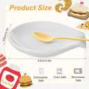 10 Pcs Ceramic Spoon Rest for Stove Top 3.8 x 3.4 Inch Porcelain Spoon Holder Utensil Rest Dishwasher Safe Cradle for Home Kitchen Accessories (White)