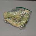 Women Pearl Straw Clutch Purse Woven Summer Beach Evening Bag Wedding Party Straw Shoulder Handbag (Beige)