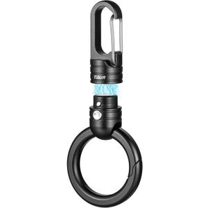 TISUR Magnetic Quick Release Keychain Clip, Small Carabiner Clip Holder,Detachable Key Chain hook with Snap Key Ring for Car (Black (1-pack))
