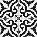 The Tiles Plaza Peel and Stick Encaustic Backsplash, Black and White Patterned Vintage Stick on Tile, Self-Adhesive Wall Tile Sticker for Kitchen Bathroom Fireplace Stairs, 10 Sheets