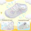 JIASUQI Toddler Sandals for Boys Slide Sandals Girls Water Shoes Summer Swim Beach Shoes (Colorful White)
