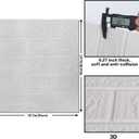 20PCS 3D Wall Panels Peel and Stick Foam, Self-Adhesive Decorative 3D Brick Wallpaper Wall Covering, Faux Stone Wall Panel Foam Brick for Living Room, Kitchen, Bathroom (White)