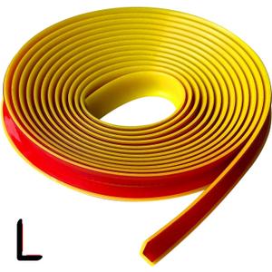 2 x Rubber Edge Trim, Self Adhesive L Shaped Edge Trim, Small Size Peel and Stick Edge Trim for Tile, Wall and Furniture Edges, Yellow Color, 10Ft