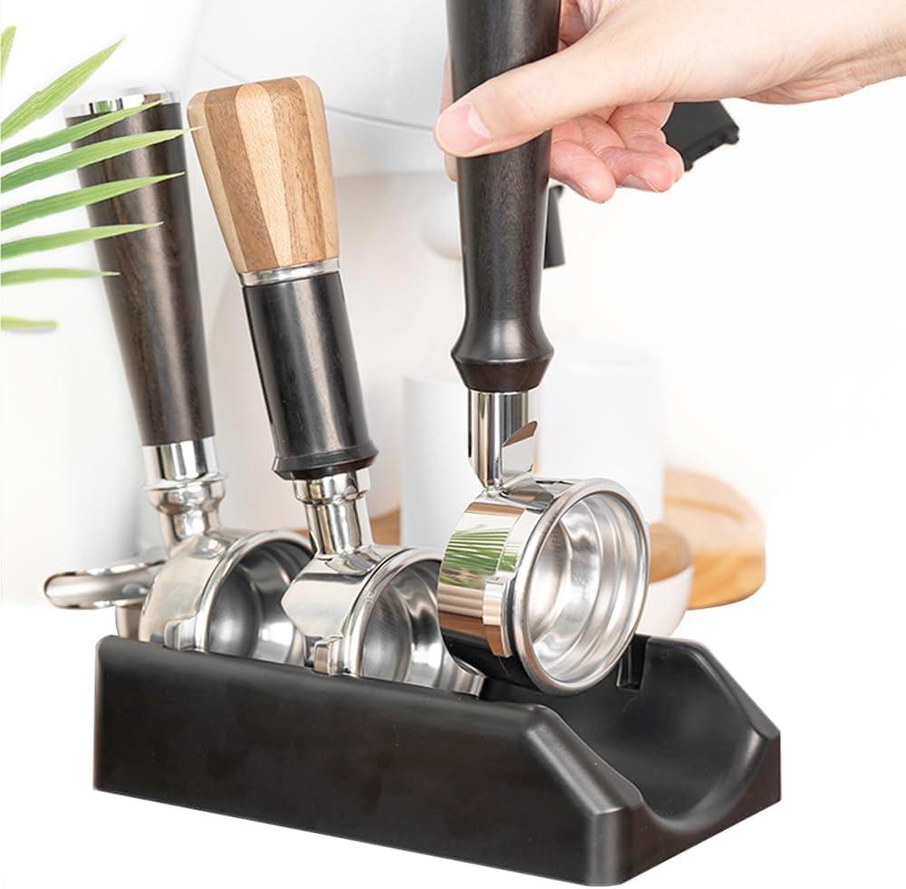 Espresso Portafilter Holder For 58mm 2 Ear, Portafilter Stand Compatible with E61, Rocket , Flair 58, ECM, Sanremo, Synesso, VBM etc, Portafilter Stand, (Gaggia except) (Large)