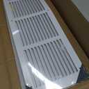 24"W x 6"H Return Air Grille [Duct Opening Size], Steel HVAC Return Air Vent Cover for Wall & Ceiling, White Powder-Coated Rust-Resistant AC Cold Air Return, Outer Dimensions 25.75"W x 7.75"H