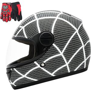 Kids Bike Helmet with Gloves, for Pedal Scooter, Motorcycle, ATV, Quad Bicycle, Suitable for Ages 3-6, One Size