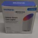 SUNVIE Smart Floor Can Light 5W RGBW Color Changing Up Lights Indoor with Timer 2700K-6500K Floor Spotlight Dimmable Uplighting Indoor Uplights for Plant Corner, APP Control Alexa & Google Home, 2PCS (White)