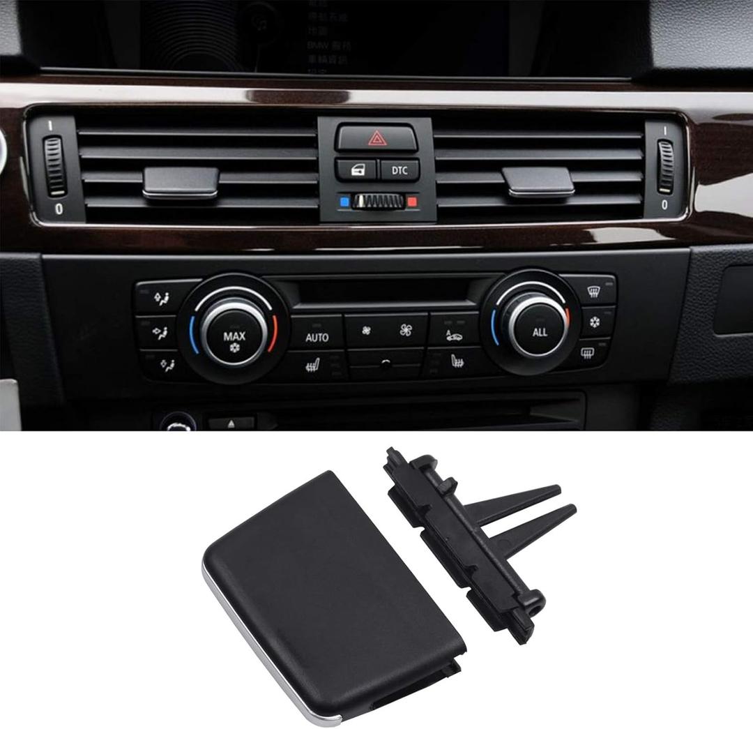 Jaronx 1PCS Air Vent Clip Tab Compatible with BMW 3 Series E90 E91 E92 E93, Upgraded Air Grille Tabs AC Vent Outlet Clip (Compatible with BMW 320i,325i,328i,330i,335i 2005-2011)(Front Row)