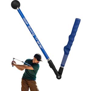 Golf Swing Trainer aid - Golf Training aid to Improve Hinge, Forearm Rotation, Shoulder turna and Grip.Portable Collapsible Swing Trainer Equipped with Golf Grip Trainer