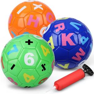 Dilabnba 3PCS Mini Soccer Balls, Soft and Safe Football Toys for Kids Toddlers, Indoor Outdoor Sport Colorful Ball Set Gifts for Girls Boys (Blue Green Orange)