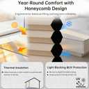 Changshade Blackout Cordless Cellular Shades for Windows,Honeycomb Blinds with Thermal Insulation,UV Protection,Child Safe,Privacy Light Control,Easy to Install52" W x 72" H,Beige