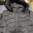 Women's Black Winter Jacket With Fur Hood, XL