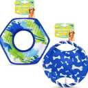 Dog Flying Disc Set | Floating Durable Disc+ Rope Flying Disc | Indoor & Outdoor Interactive Training Toys | for Small & Medium Dogs