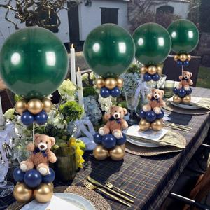 5 Set Tartan Plaids Baby Shower Table Centerpieces We Can Bearly Wait Baby Shower Decorations Blue and Green Balloon Kit for Gender Reveal Birthday Party Supplies, 18 inches, 5 inches, 10 inches, 5 inches