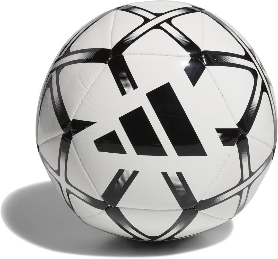 adidas Starlancer Club Soccer Ball (5, White/Black) adidas Starlancer Club Soccer Ball (5, White/Black)